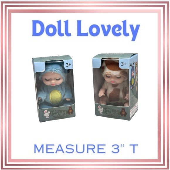 DOLL LOVELY Set of 4 Miniature Dolls - Picture 4 of 4